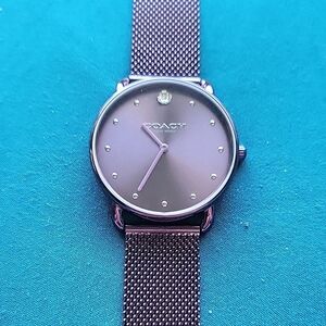 Coach Purple Mesh Strap Watch